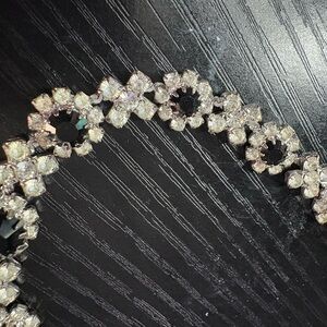 Elegant Black and Silver Floral Necklace